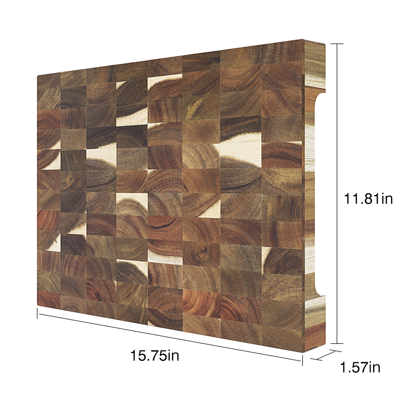 SHANZU Dual-Sided Vertical-Grain Acacia Wood Cutting Board – 40 × 30 × 4 cm