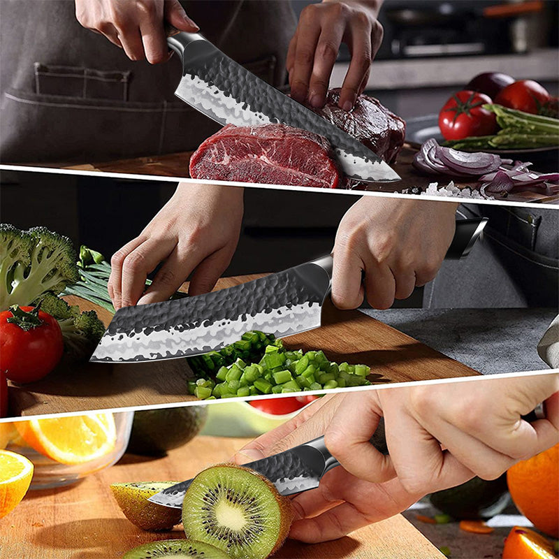 SHAN ZU Tengu Series | 7-Piece Kitchen Knife Set + 30 cm Magnetic Knife Holder