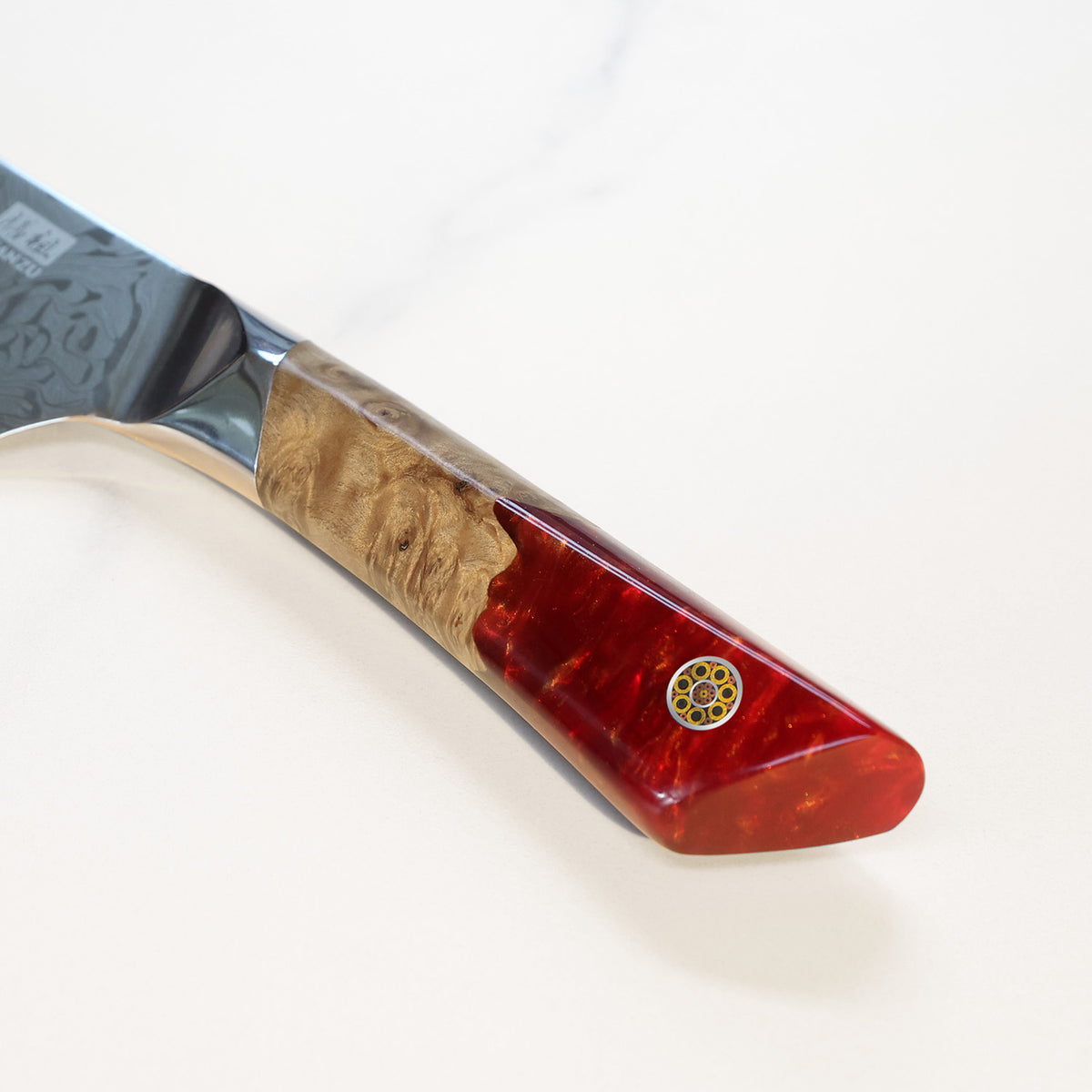 SHAN ZU WHITE TIGER | SG2 Damascus Chef Knife + Magnetic Knife Sheath