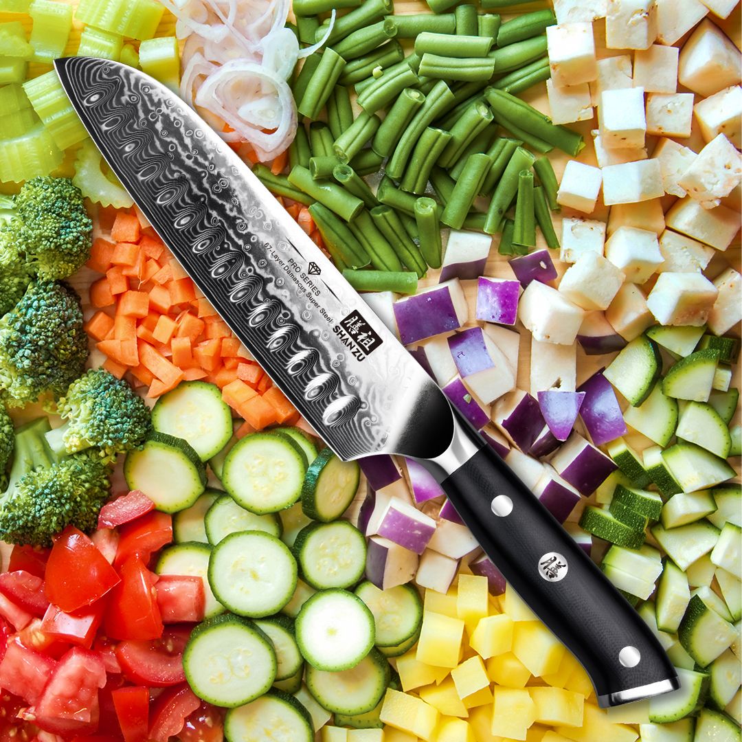 Pro Series Damascus Santoku Knife | SHAN ZU Knvies