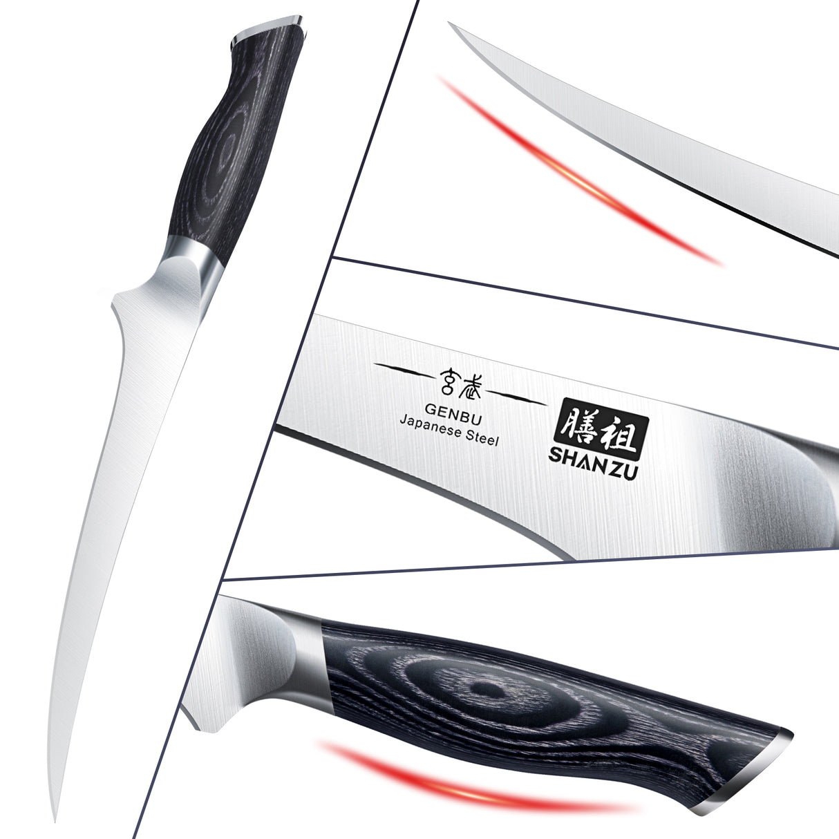 SHAN ZU 7 Inch Fillet Knife | Genbu Series