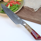 SHAN ZU WHITE TIGER | SG2 Damascus Chef Knife + Magnetic Knife Sheath