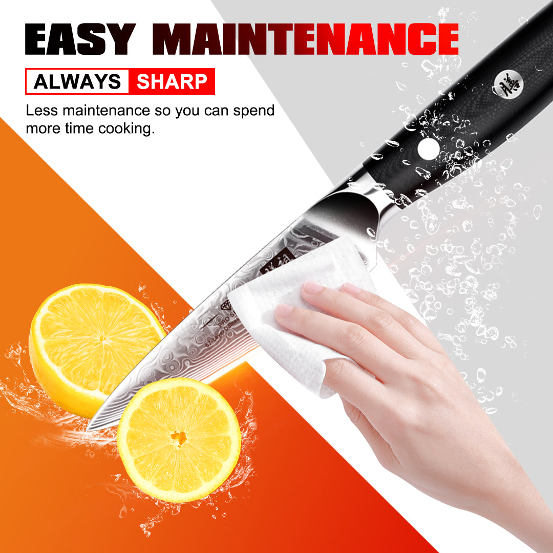 Pro Series Damascus Paring Knife | SHAN ZU Knvies