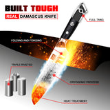 Pro Series Damascus Santoku Knife | SHAN ZU Knvies