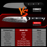 Pro Series Damascus Santoku Knife | SHAN ZU Knvies