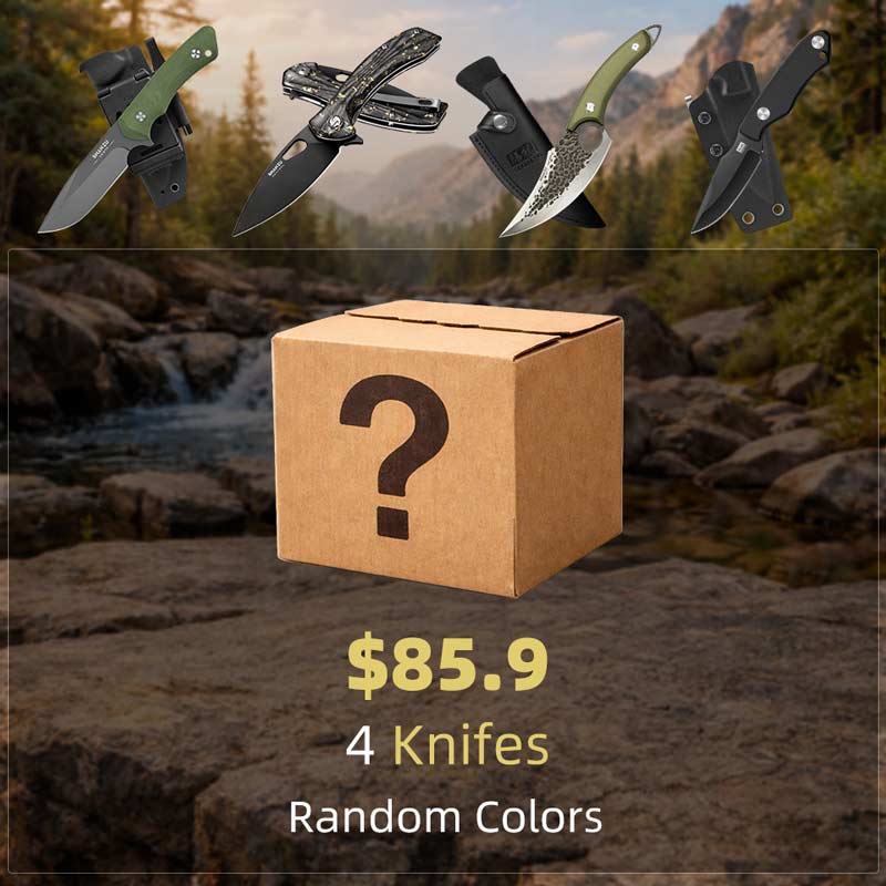 SHANZU 4-Pack Folding Knife Mystery Box – Random EDC Knife Collection Deal