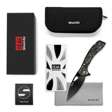 Golden Peafowl | Liner Lock Knife | 7.80” ZDF905 Blade & Clear Resin Handle