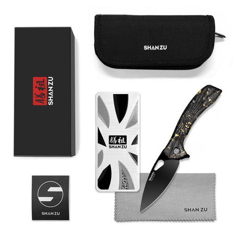 Golden Peafowl | Liner Lock Knife | 7.80” ZDF905 Blade & Clear Resin Handle