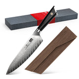 GYO Damascus Chef Knife+Magnetic Knife Sheath