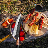 SHAN ZU 8" Family Barbecues Chef Knife for Family Party & Dinner | High Carbon Stainless Steel & Ergonomic Wood Handle