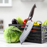 SHAN ZU 6-PCS Japanese High Carbon Stainless Steel Kitchen Knife Set | Chef Knife Set with Magnetic Knife Holder