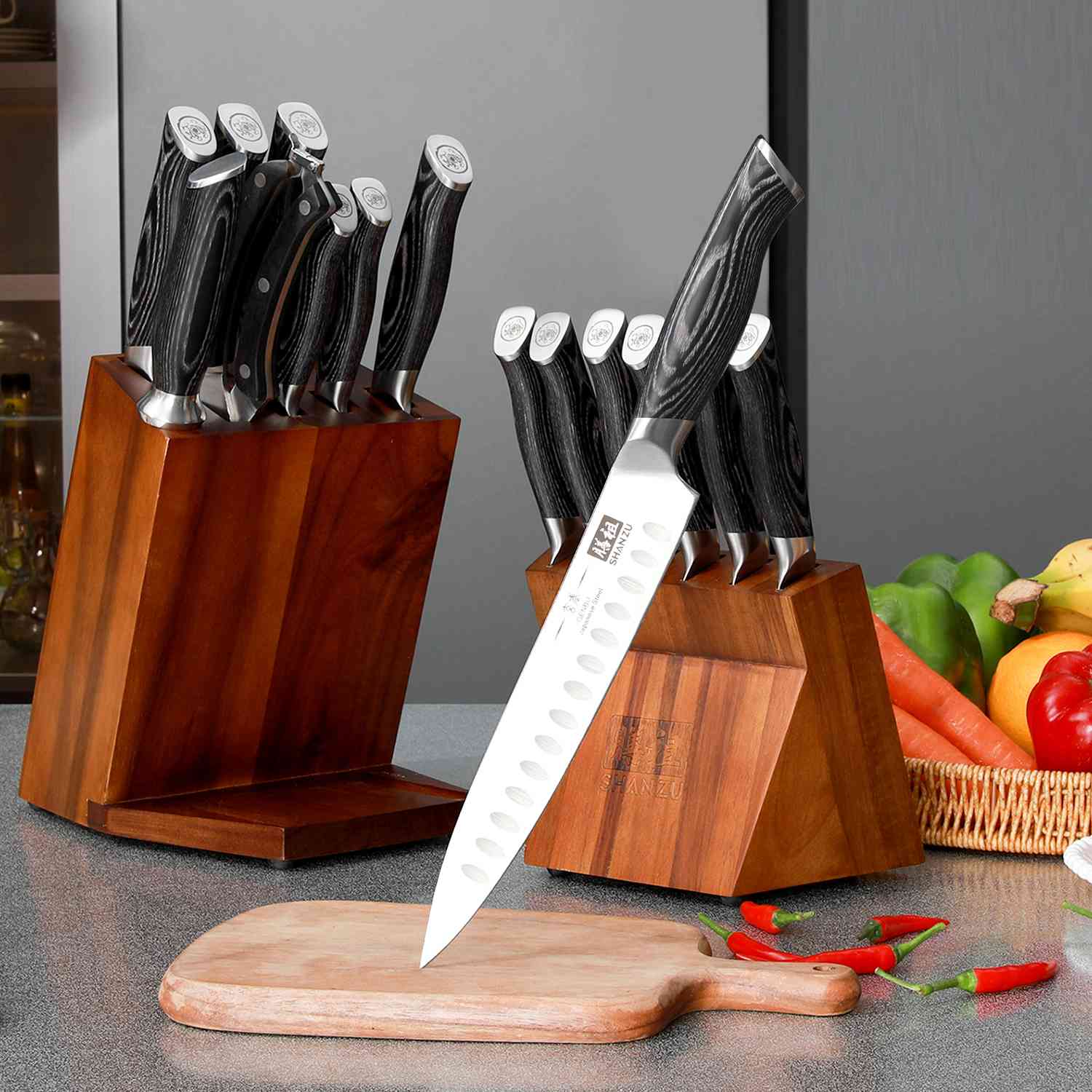16-PCS Professional Japanese Knife Set | Genbu Sereis | SHAN ZU Knives