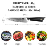 GYO Series Damascus Utility Knife | SHAN ZU Knvies