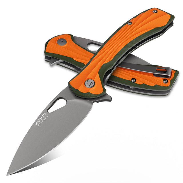 SHAN ZU Orange Peafowl Pocket Knife