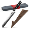 SHAN ZU PRO | Damascus Bread Knife + Magnetic Knife Sheath