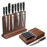 SHAN ZU PRO 9-PCS Knife Set with Magnetic Knife Block + 7-PCS Steak Knives