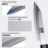 SHAN ZU 3.75 Inch Japanese Paring Knife, 9 Layers 10Cr15MoV High Carbon Steel Small Kitchen Knife, Ultra Sharp Fruit Sashimi Knife with Red Sandalwood Handle, Gifts for Women & Men