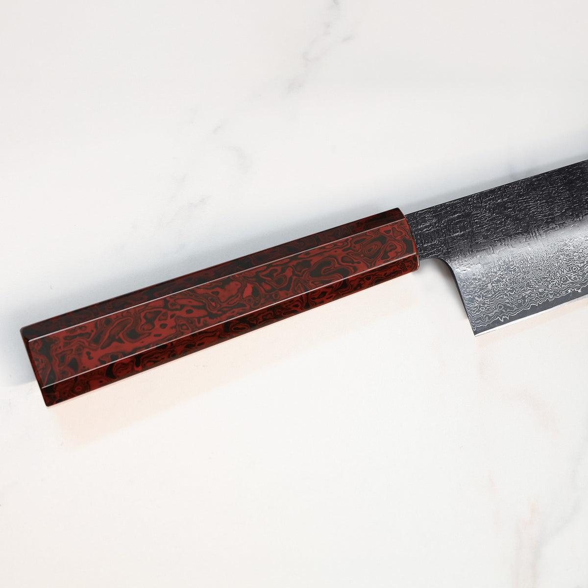 SHAN ZU GUREN | 8" Forged Black Damascus Chef Knife+Magnetic Knife Sheath