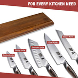 SHAN ZU 6-PCS Japanese High Carbon Stainless Steel Kitchen Knife Set | Chef Knife Set with Magnetic Knife Holder