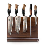 SHAN ZU Venus Series – 5-Piece Copper-Damascus Set + Magnetic Knife Block