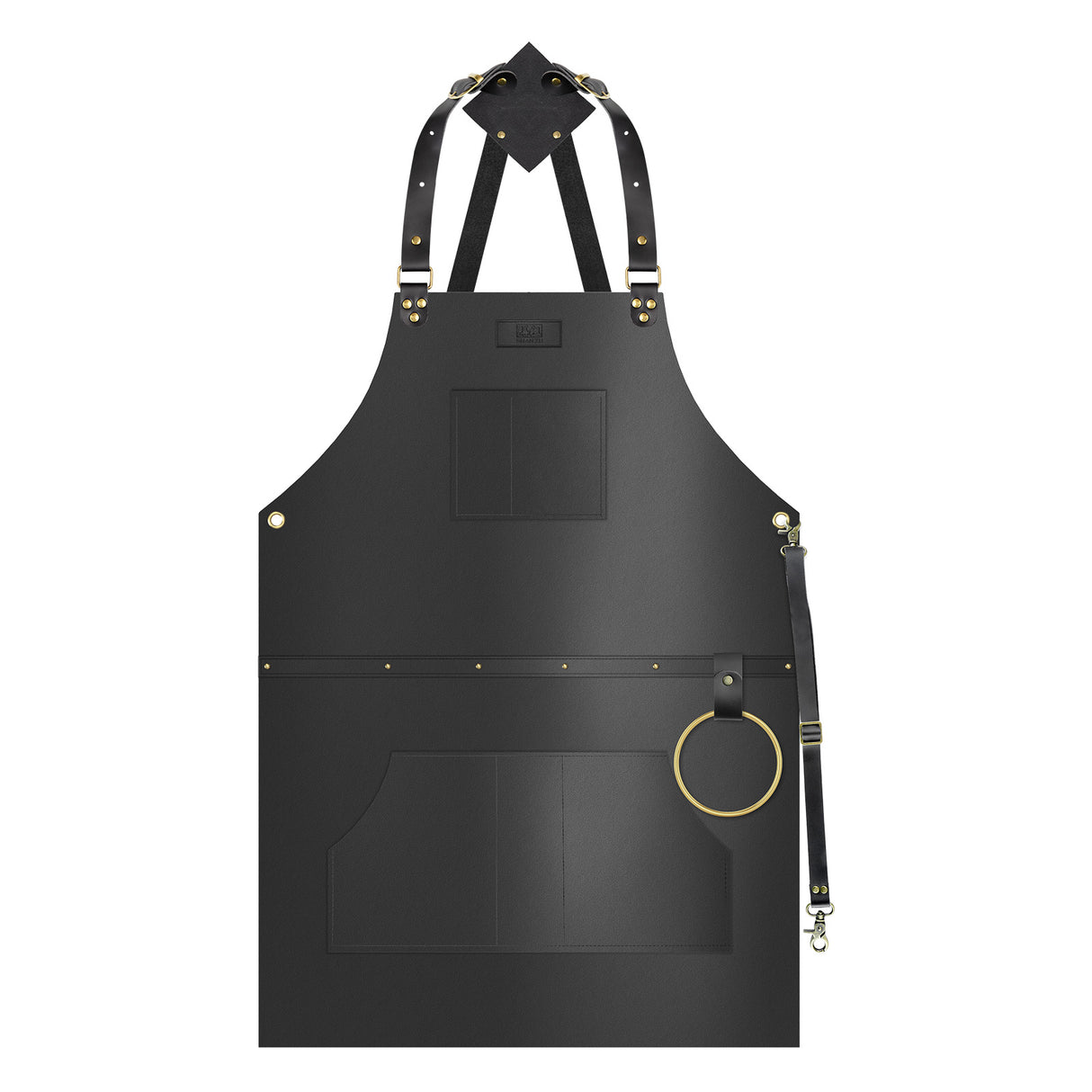 SHANZU Genuine Leather Work Apron with Adjustable Straps