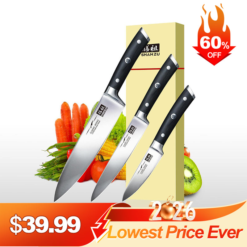 Gift Set | Classic 3-PCS High Carbon Steel Chef Knife Set