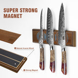 White Tiger Series |  3-Piece Japanese Steel Set + 12" Magnetic Knife Holder