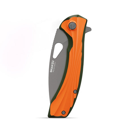Orange Peafowl Liner Locking Knife ZDF905 7.80 Blade & G10 Handle | SHAN ZU Pocket Folding Knives