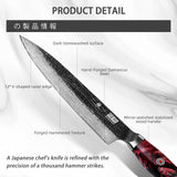 INFERNO Series | 8" Forged Black Damascus Chef Knife