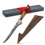 White Tiger Series | SHAN ZU Damask Filleting Knife+Magnetic Knife Sheath