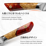 SHAN ZU WHITE TIGER | Coltello spelucchino in damasco da 3.75"