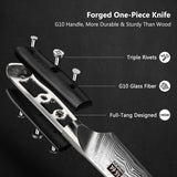 SHAN ZU | PRO Series 7-Piece Damascus Steak Knife Set with Block