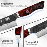 INFERNO Series | 8" Forged Black Damascus Chef Knife