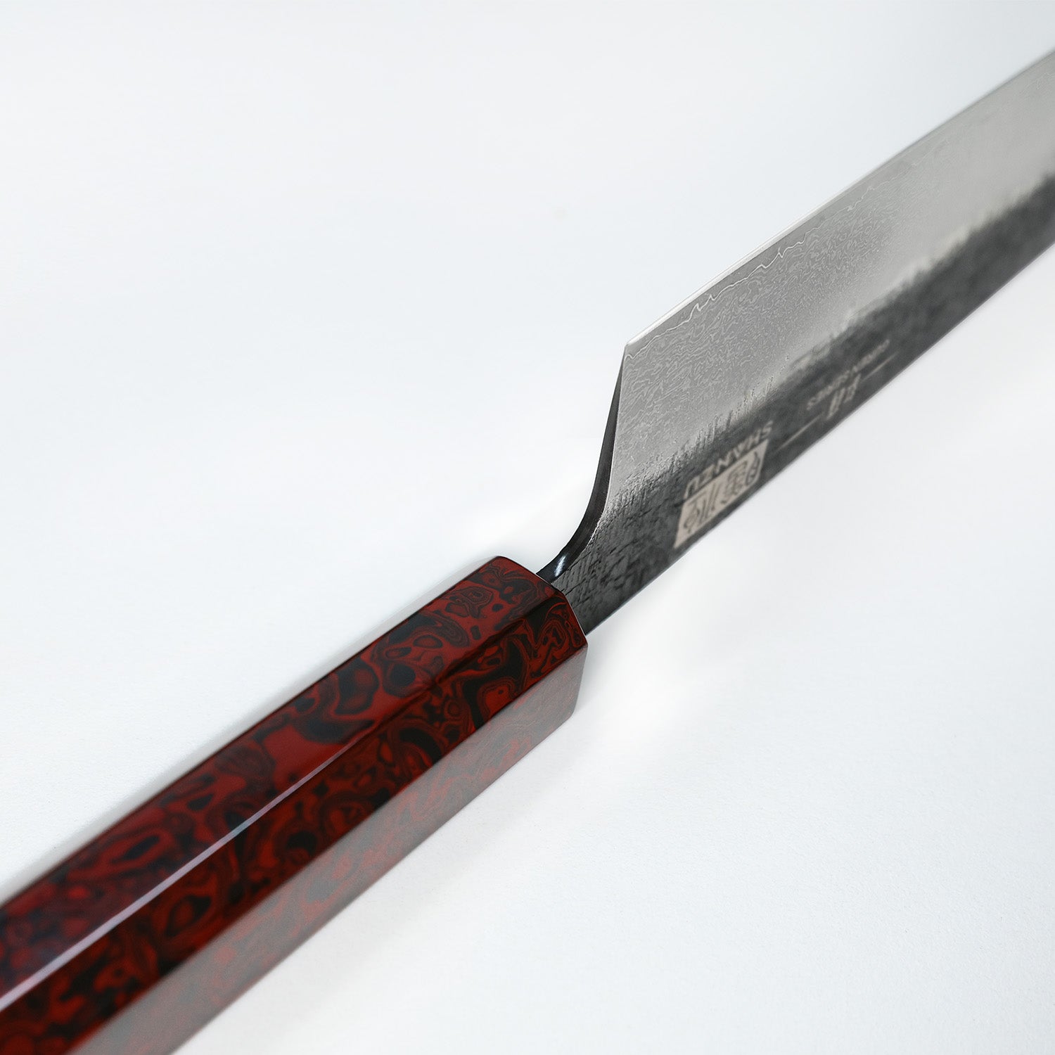 SHAN ZU GUREN | 8" Forged Black Damascus Chef Knife+Magnetic Knife Sheath