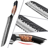 SHAN ZU Tengu Series |Professional Bread Knife with serrated edge+Magnetic Knife Sheath