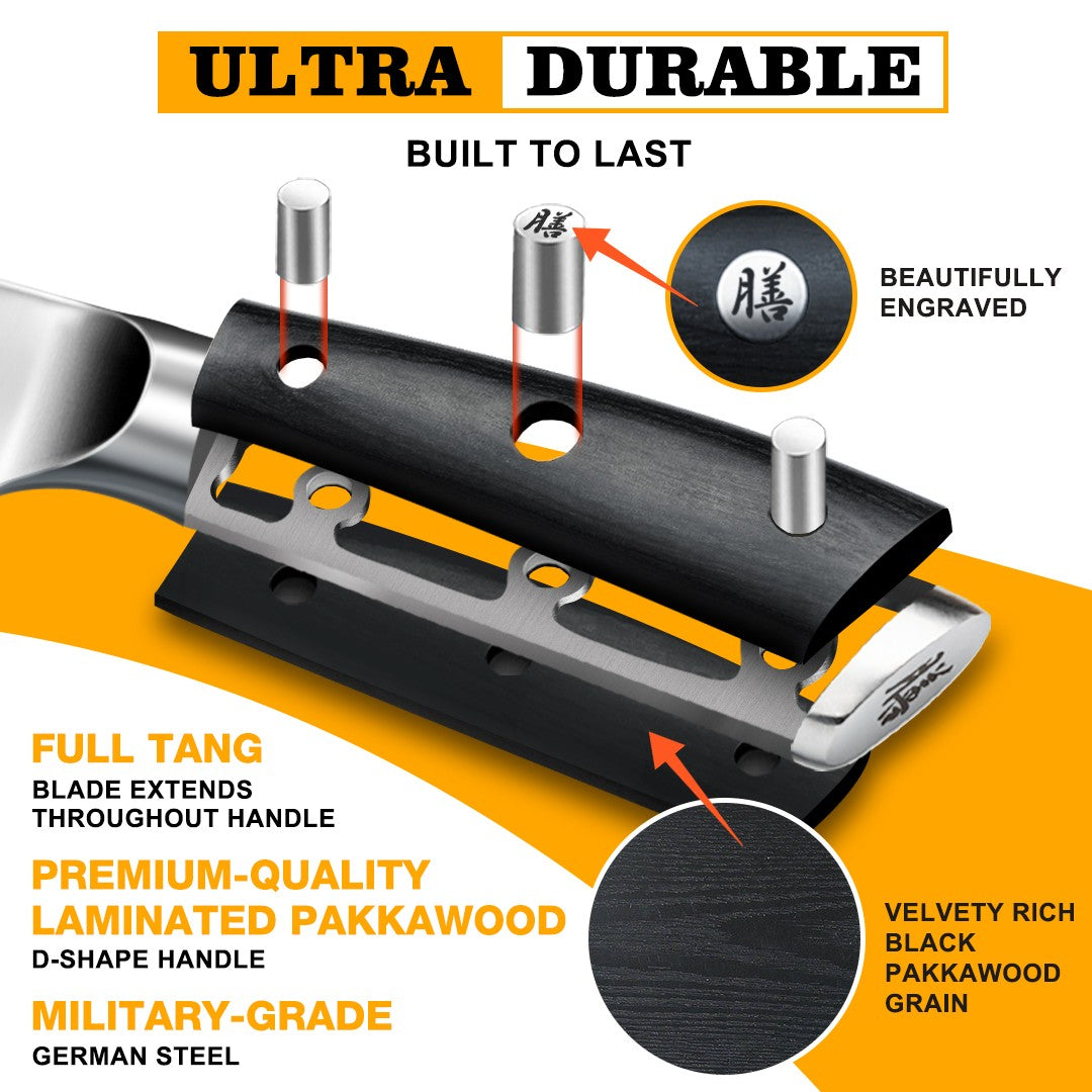 German Steel 6" untilty Knife | SHAN ZU Knives