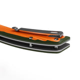 Orange Peafowl Liner Locking Knife ZDF905 7.80 Blade & G10 Handle | SHAN ZU Pocket Folding Knives