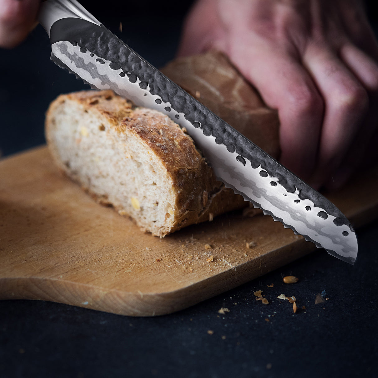 SHAN ZU Tengu Series |Professional Bread Knife with serrated edge+Magnetic Knife Sheath