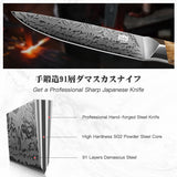 SHAN ZU WHITE TIGER | Coltello multiuso in damasco da 6"