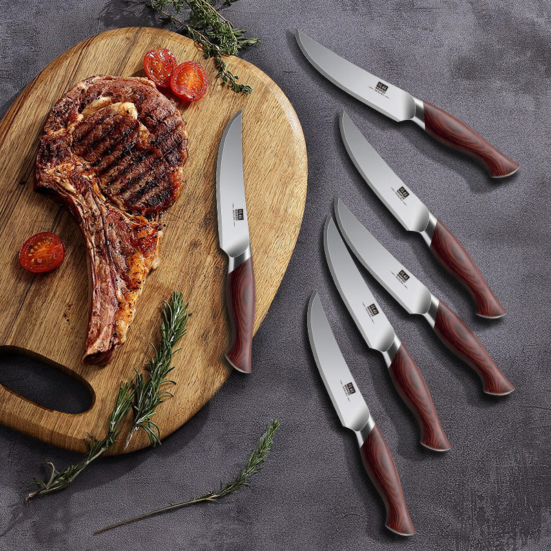 Okinawa Series| 21 PCS Knife Block Set with Ergonomic Pakka Wood Handle