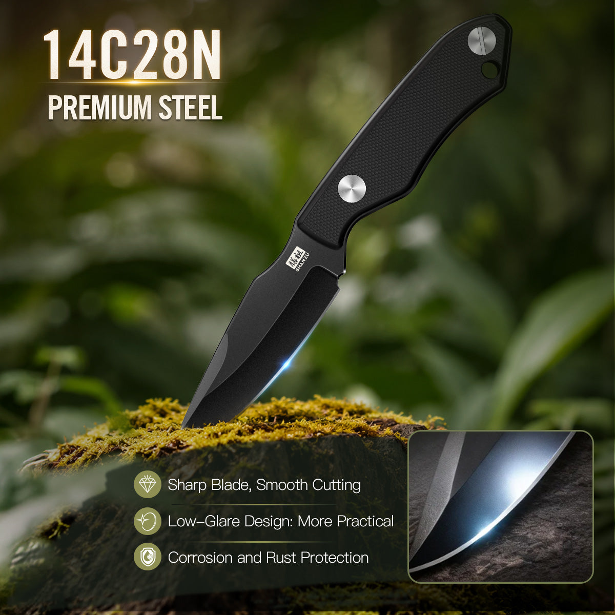 SHAN ZU ANCARES | Coltello a lama fissa di precisione