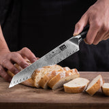 GYO Series | 8" Damascus Bread Knife + Magnetic Knife Sheath
