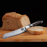 SHAN ZU 8” High Carbon Bread Knife | Serrated Bread Knife for Homemade Bread