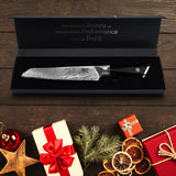 GYO Series | 8" Damascus Bread Knife + Magnetic Knife Sheath