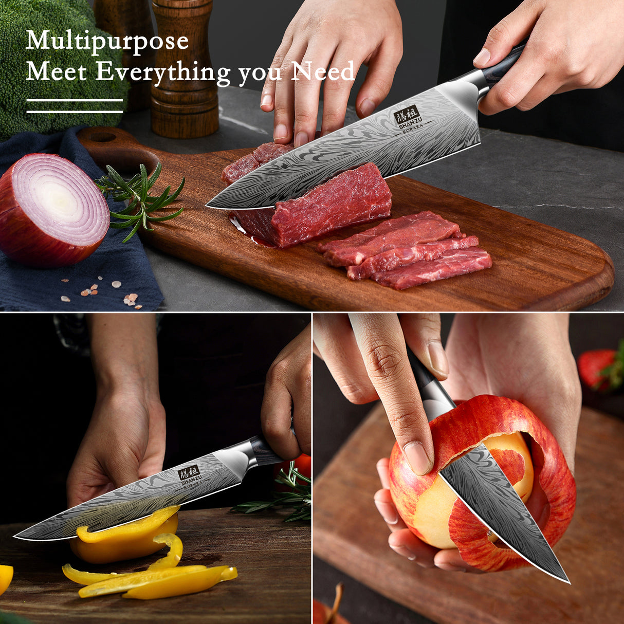 Koraka Series|SHAN ZU 3PCS Kitchen Knife Set