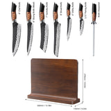 SHAN ZU Tengu Series | 7-Piece Kitchen Knife Set + 30 cm Magnetic Knife Holder