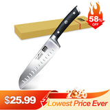 Classic 7" High Carbon Steel Santoku Knife