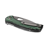 Green Peafowl Liner Locking Knife ZDF905 7.80 Blade & G10 Handle | SHAN ZU Pocket Folding Knives