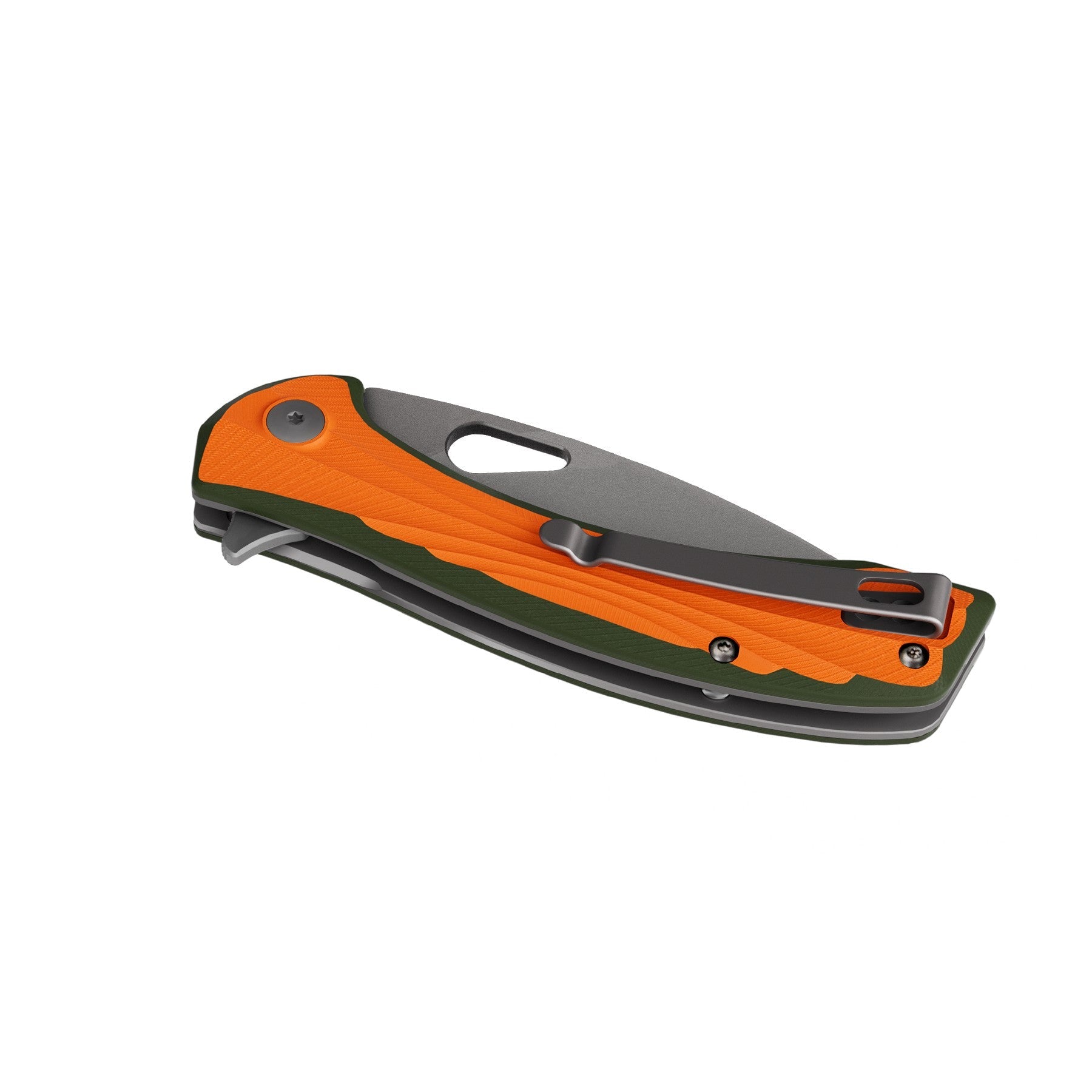 Orange Peafowl Liner Locking Knife ZDF905 7.80 Blade & G10 Handle | SHAN ZU Pocket Folding Knives