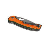 Orange Peafowl Liner Locking Knife ZDF905 7.80 Blade & G10 Handle | SHAN ZU Pocket Folding Knives